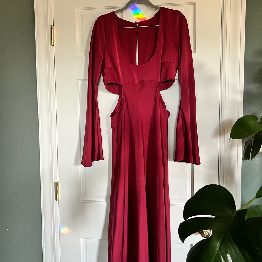 Red cutout dress